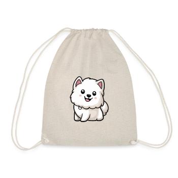 Samojede Hund Comic Baby - Turnbeutel - Natur - Vorne