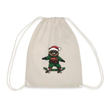 Bear Christmas Funny - Drawstring Bag - nature - Front