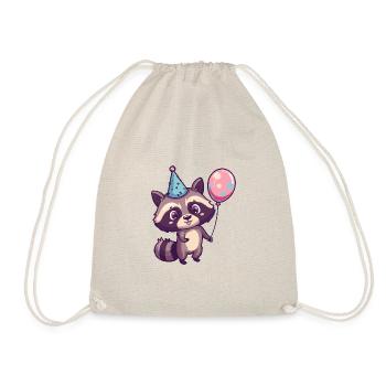 Raton laveur anniversaire bébé - Sac de sport léger - nature - Devant
