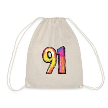 91 Symbole numérique - Sac de sport léger - nature - Devant