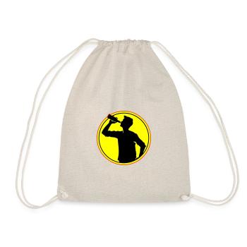 Buveur Bière Silhouette - Sac de sport léger - nature - Devant