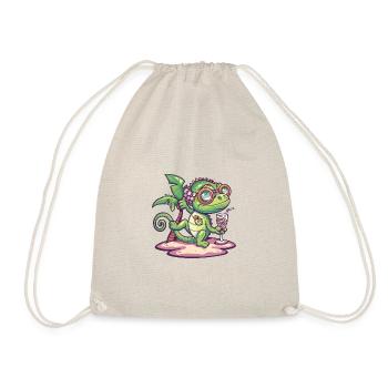 Chameleon Summer Vacation - Drawstring Bag - nature - Front