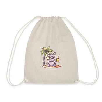 Rhino Summer Beach Comic - Drawstring Bag - nature - Front