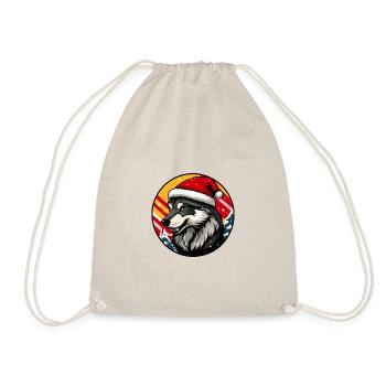 Wolf Weihnachten Christmas - Drawstring Bag - nature - Front