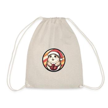 Hamster Weihnachten Christmas - Drawstring Bag - nature - Front