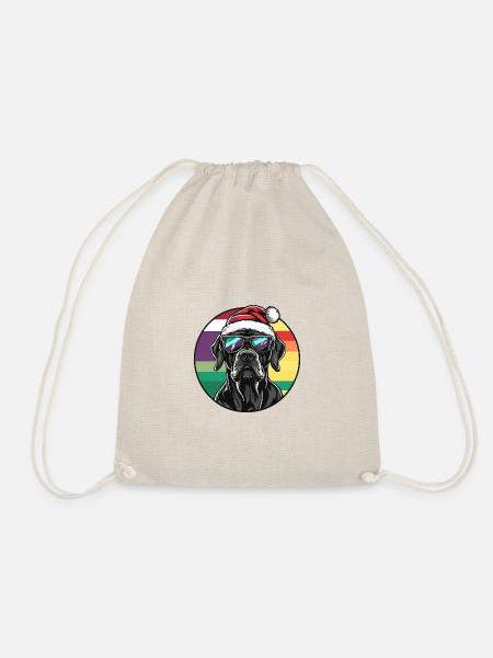 Great Dane Hund Weihnachten Cool - Turnbeutel - Natur