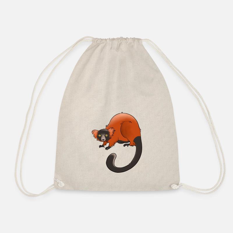 Rufous vari, lemur or nothing - Drawstring Bag - nature