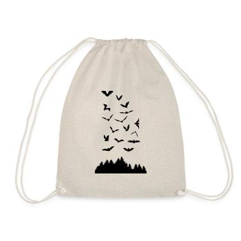 Bats & Wood - Drawstring Bag - nature - Front