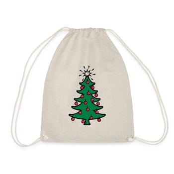 Noël / arbre de Noël (3c) - Sac de sport léger - nature - Devant