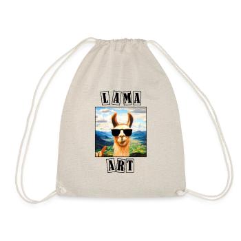 Lama Portrait Gift - Drawstring Bag - nature - Front