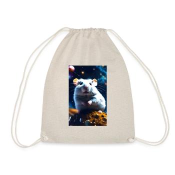 Hamster in cosmos - Drawstring Bag - nature - Front