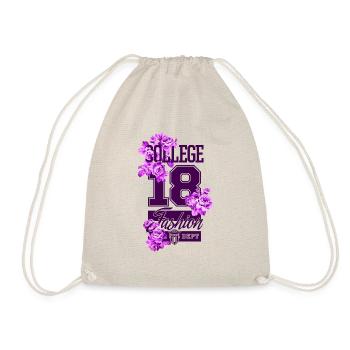 Beautiful female paint art Face colorful woman - Drawstring Bag - nature - Front
