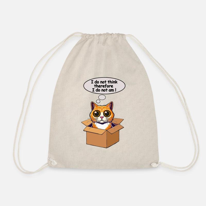 Philosophic cat - Drawstring Bag - nature