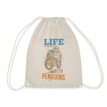 Life Is Better With Penguins - Drawstring Bag - nature - Front