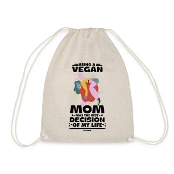 vegan mother loves fruits and vegetables - Drawstring Bag - nature - Front