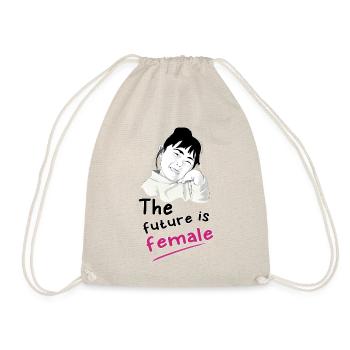 Jolie fille ludique (pouvoir de la femme, féminisme, 8 mars) - Sac de sport léger - nature - Devant