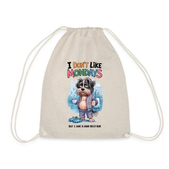 Lundi grogne avec un ventre à frotter - Sac de sport léger - nature - Devant