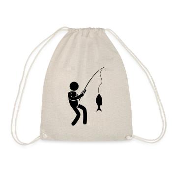 Fisherman Fishing Man Fishing - Drawstring Bag - nature - Front