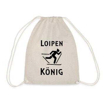 Loipenkönig Skilanglauf und Wintersport - Turnbeutel - Natur - Vorne