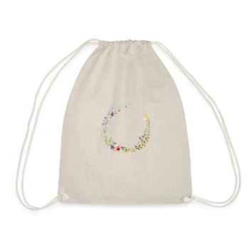 Couronne florale personnalisable fleurs sauvages - Sac de sport léger - nature - Devant