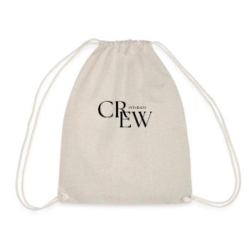 Crew logo in black - Drawstring Bag - nature - Front