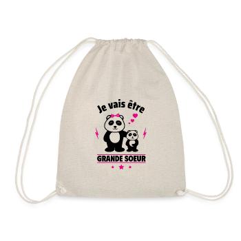 je vais être grande soeur,Bientôt Grande sœur - Sac de sport léger - nature - Devant