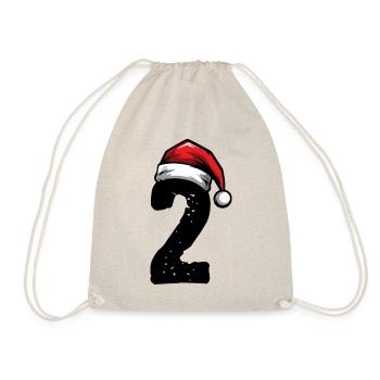 2 Zahl Weihnachten - Turnbeutel - Natur - Vorne