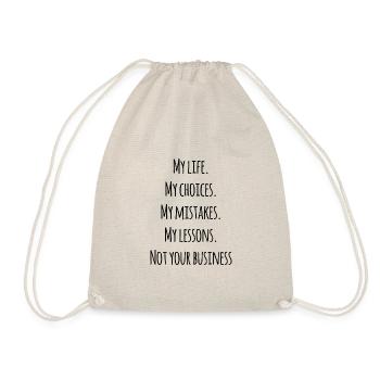 My life, my choices Proverbes Déclaration - Sac de sport léger - nature - Devant