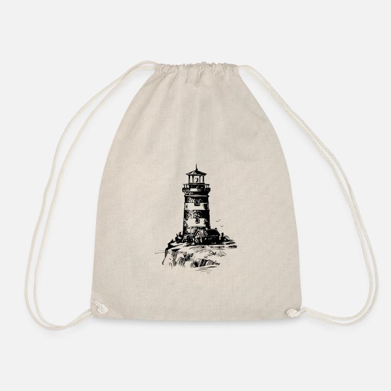 Lighthouse Shirt · Ocean side · Gift - Drawstring Bag - nature