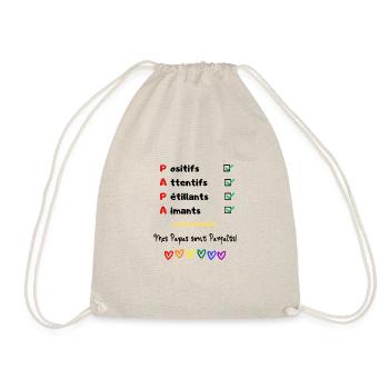 Mes papas sont parfaits message amour papas gays 2 - Sac de sport léger - nature - Devant