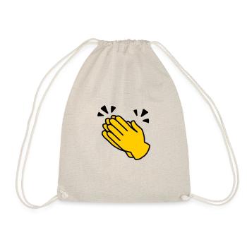 Emoji Applaus Skizze Farbe - Turnbeutel - Natur - Vorne