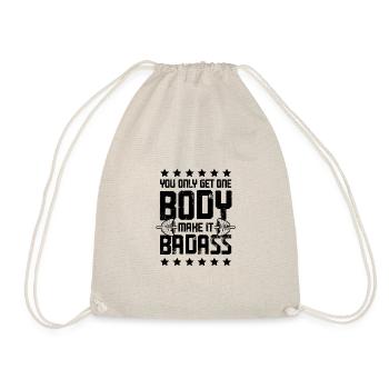 Fitness Bodybuilding Badass - Sac de sport léger - nature - Devant