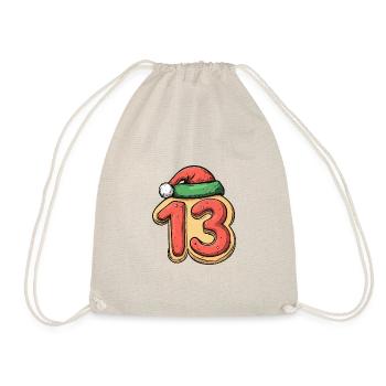 13 Number Christmas - Drawstring Bag - nature - Front