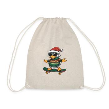 Duck Christmas Funny - Drawstring Bag - nature - Front
