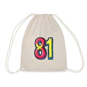 81 Number Symbol - Drawstring Bag - nature - Front
