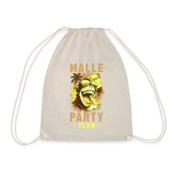 Malle Party Team Affe Mallorca Crew - Turnbeutel - Natur - Vorne
