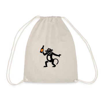 Bière de singe drôle - Sac de sport léger - nature - Devant