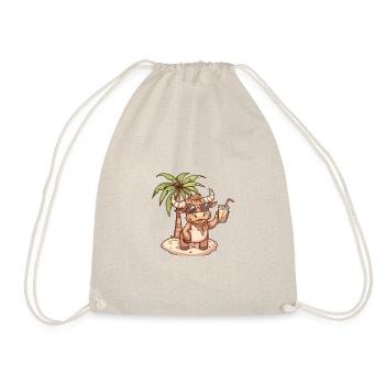 Taurus Summer Beach Comic - Drawstring Bag - nature - Front