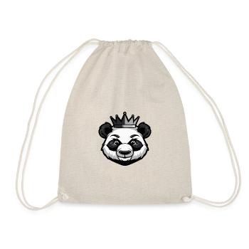 Panda Kopf Krone - Turnbeutel - Natur - Vorne