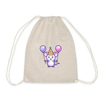 Mouse Birthday Comic - Drawstring Bag - nature - Front