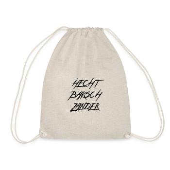 Hecht Barsch Zander Anglergeschenk crazy - Turnbeutel - Natur - Vorne
