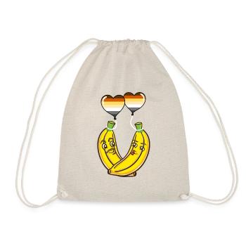Bananen-Paar Gay Bear Pride - Turnbeutel - Natur - Vorne