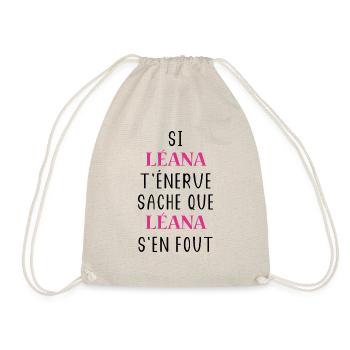 Si léana t'énerve sache que léana - Sac de sport léger - nature - Devant