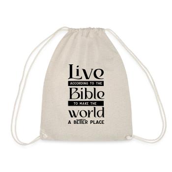 Jesus Christ God Bible Study Quotes - Drawstring Bag - nature - Front