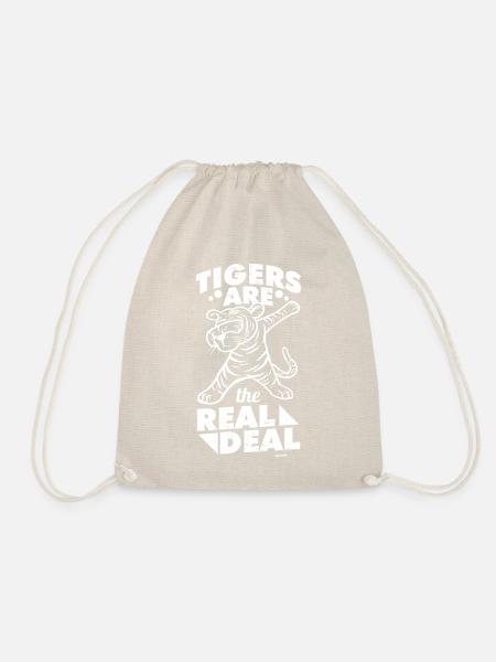 cooler Tiger aus Asien - Turnbeutel - Natur