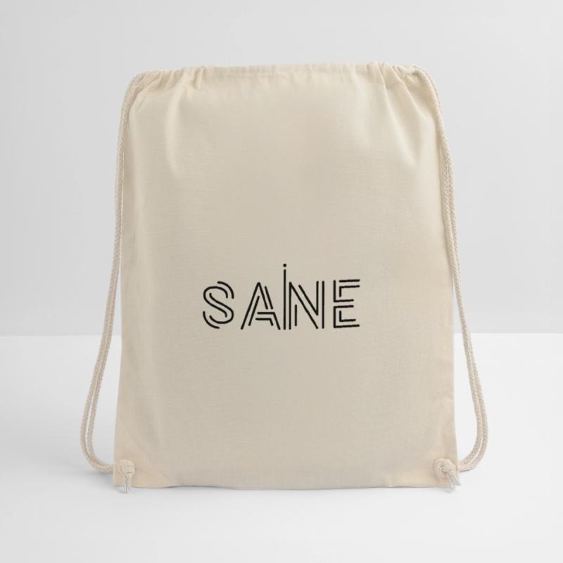 Conception de logo de texte « sain », texte imprimable, déclaration Sac de sport léger