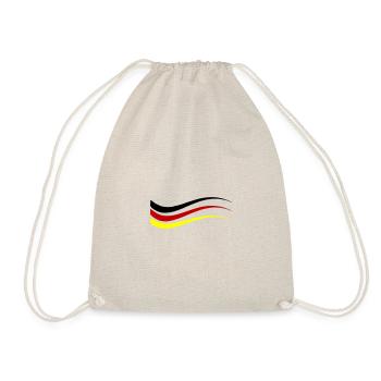 Germany Flag Line - Drawstring Bag - nature - Front