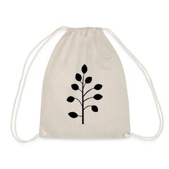 Blume mit Stiel - Turnbeutel - Natur - Vorne