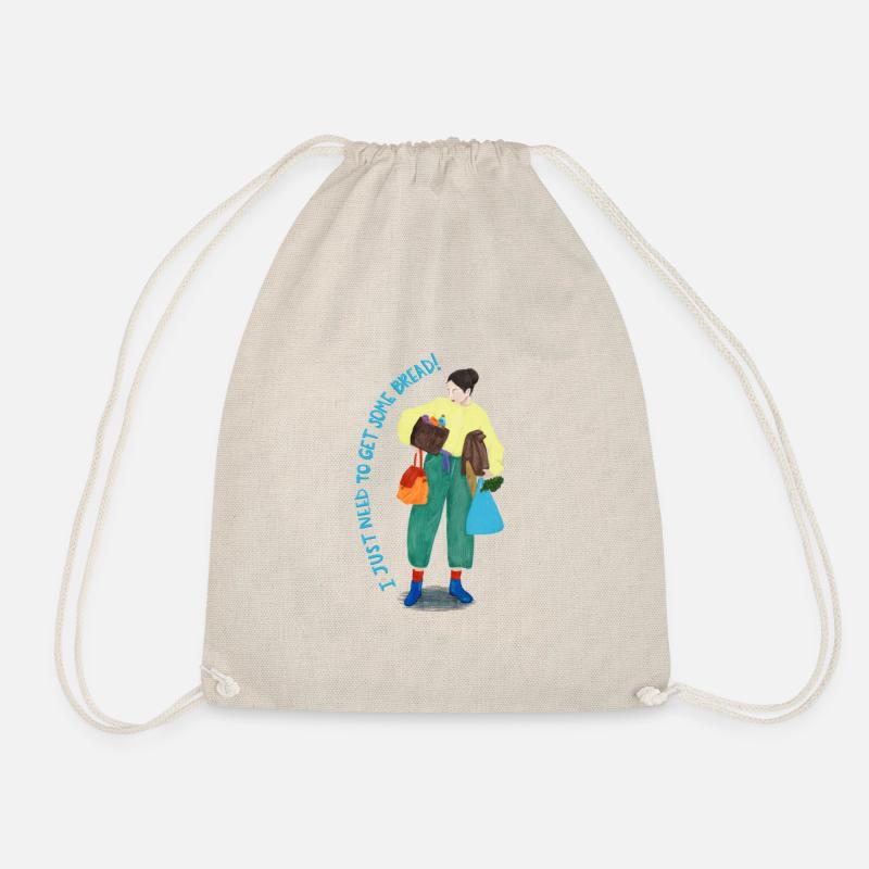 I just take bread... - Drawstring Bag - nature