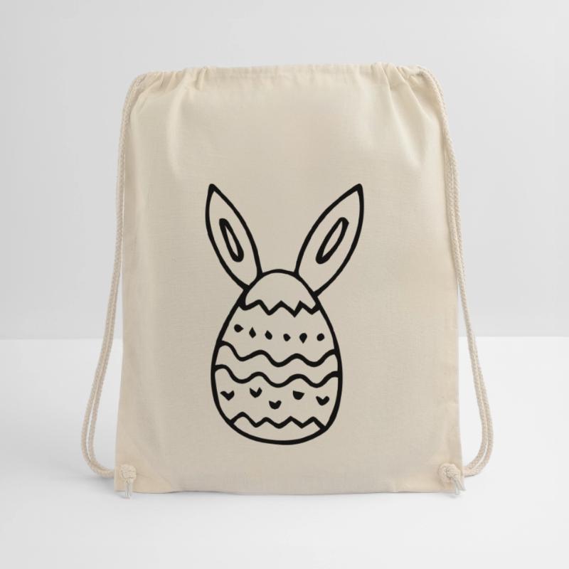 Easter egg with rabbit ears gift idea Easter gift Drawstring Bag